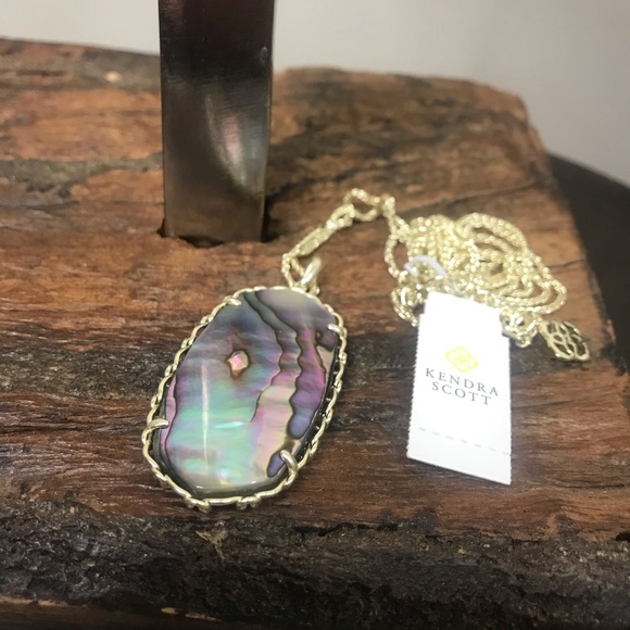 NWT Kendra Scott Gold Macrame Reid - Nude Abalone! - Picture 8 of 8